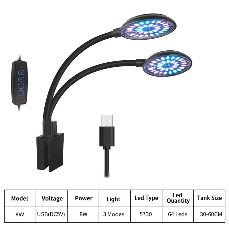 USB Aquarium LED Light Fish Ta - Aquarium Marine Lights 评论和价格
